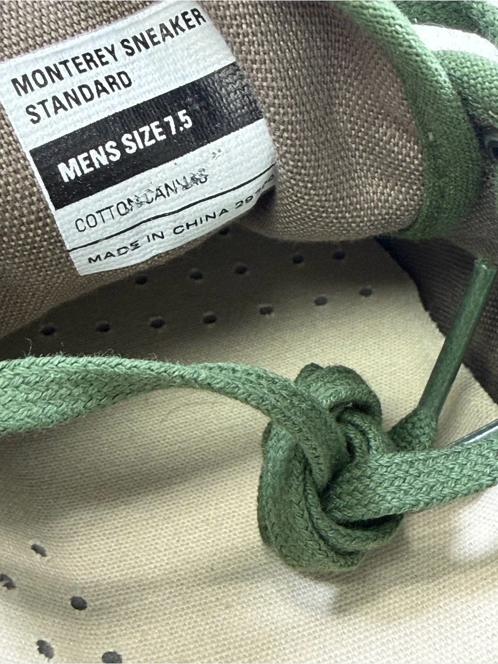SeaVees Monterey Standard Canvas Sneakers Green Men’s Size 7.5
